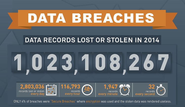 2014 Data Breaches - Records Lost by TIme